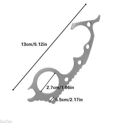 Stainless Steel Seahorse Shaped Multitool Keychain Mini Multifunctional Screwdriver Bottle Opener Slotted Keychain Pocket Repair