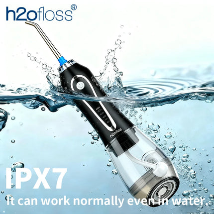 H2ofloss Water Flosser For Teeth Portable Oral Irrigator Dental Water Jet High Pressure Cleaning Mouth Washing 300ML 5 Modes