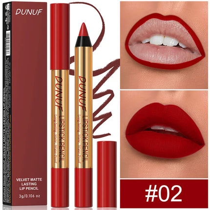 Waterproof Matte Lipliner Pencil Dark Red Contour Tint Lipstick Long Lasting Non-stick Cup Lip Liner Sexy Lips Makeup Cosmetics