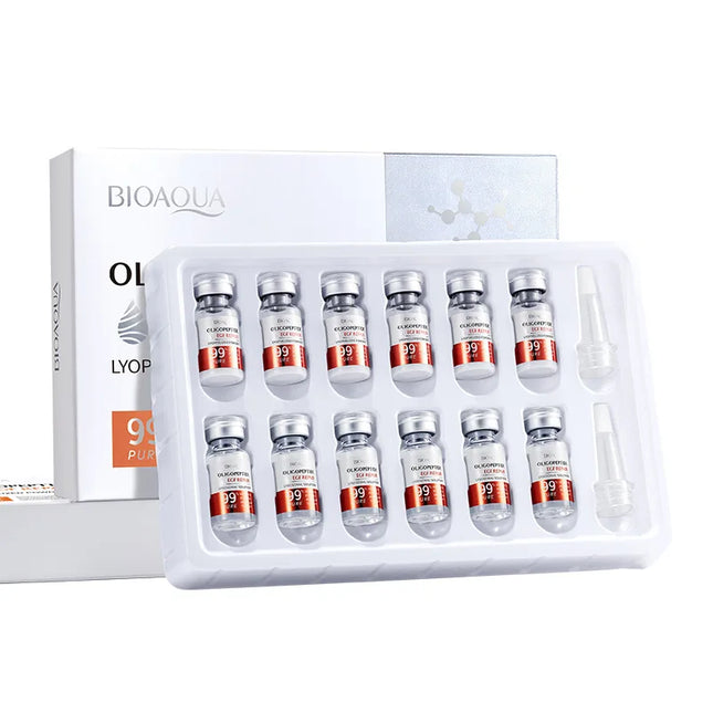12pcs BIOAQUA Lyophilized Powder Firming Serum Facial skincare Moisturizing Brightening Face Serum Essence