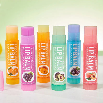 24Pcs Fruit Series Lip Balm Set Honey Grape Avocado Moisturizing Repair Anti-Cracked Non-sticky Lip Balm for Lips Skin Care