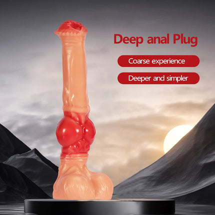 Three Sizes Oversized Long Horse Leg Shaped  Animal Simulated PVC Dildos Big Soft Monster Fisting Dick Anal Plugs Adult Sex Toys