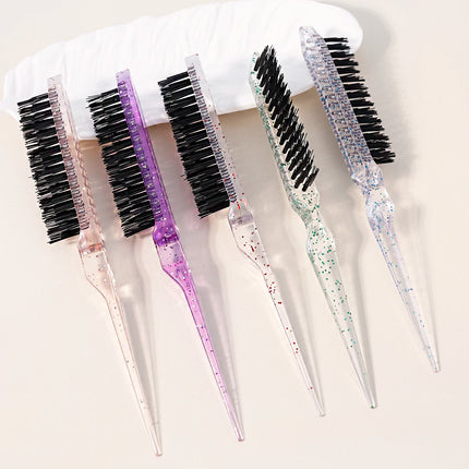 1 shiny hair brush, salon back grooming brush, mouse tail grooming brush, back grooming styling tool, special for real hair wigs
