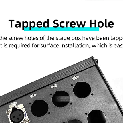 Multi-channel Al alloy Cable Blank Cable Box 16/24/32 Channels for Stage Mobile Audio XLR Male Female Audio Signal Cablebox hole