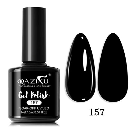 QAZIXU 1/6Pcs Grey White Color Nail Gel Polish Glitter Gel Semi Permanent UV Gel Winter Soak Off UV LED Nail Art Popular Color