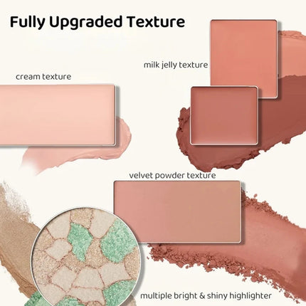 Girlcult Face Palette(02 03),Smooth Powder,Fine-Milled,Minimal Fallout,Highly Pigmented,All-in-One Face Makeup,Beginner-Friendly