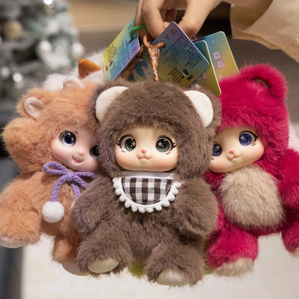 The Adorable PVC Blind Box Family Series Can Be Used As Bag Accessories Christmas Gift