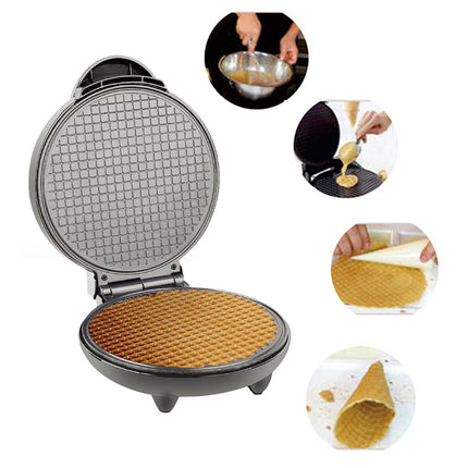 1200W Waffle Maker Nonstick Baking Iron Machine Stainless SteelElectric Ice Cream Cone Maker Multi-function Breakfast Machine