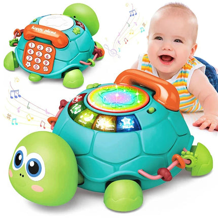 Baby 6-18 Months Music Turtle Crawling Light Sound Music Girl Boy Early Learning Educational Toys Infant Toddler Gifts