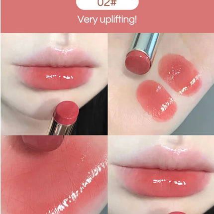 Silky Glossy Lipstick Gege Bear Pump Lips Moisture Water Bomb Comfortable Ultra Sheen Non-Stick Cup Lip Balm