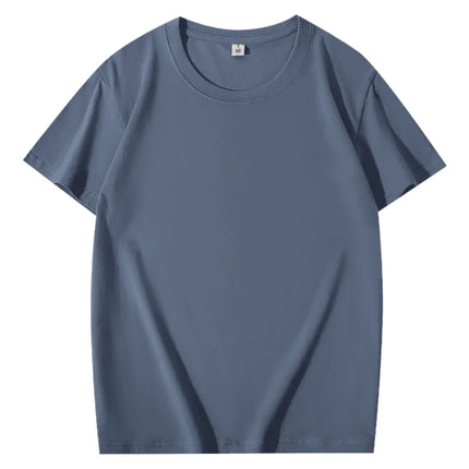 100% Cotton T-shirt Custom Logo Print Image Men and Women Clothes Diy Enterprise Embroidery Team Culture Short Sleeved Tops