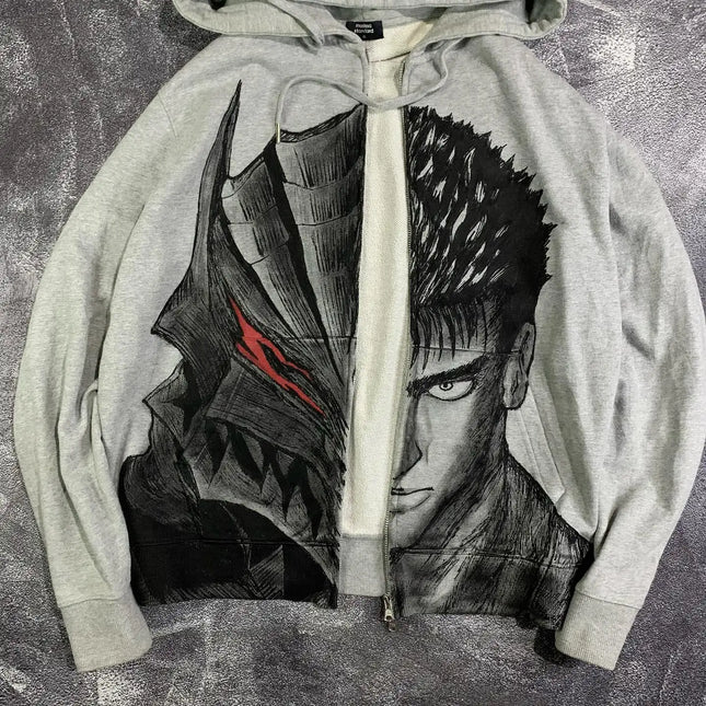 Harajuku Guts New Hoodies Women Berserk Pullover Streetwear Y2k Top Oversized Sweatshirt Anime Hoodie Women Clothes
