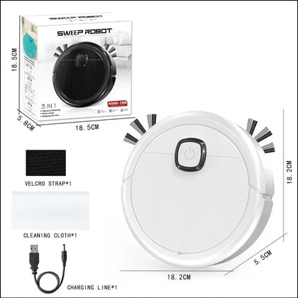 Lenovo 3-in-1 Smart Sweeping Robot Vacuum Mop 4000pa Strong Suction Washable Mop For Pet Hair Hard Floor Ideal Home Kitchen Room