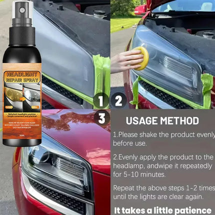Car Headlight Repair and Polishing Kit Headlight Scratch Remover Remove Oxidation, Headlight Polishing Liquid