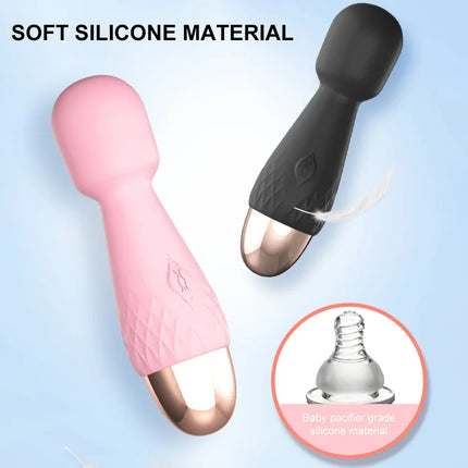 10 Modes Strong Vibration Mini Magic Wand USB Rechargeable Clitoral G Spot Massager Anal Stimulator Adult Sex Toy for Women