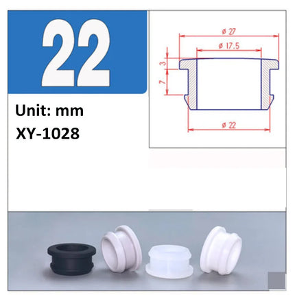 Black Silicone Rubber Snap-on Grommet Hole Plugs End Caps Bung Wire Cable Protect Bush 4.5mm-30mm