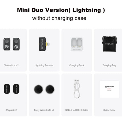 Hollyland LARK A1 Wireless Lavalier Microphone for iPhone Android Noise Cancellation Micphone for Tiktok Youtube Vlogging