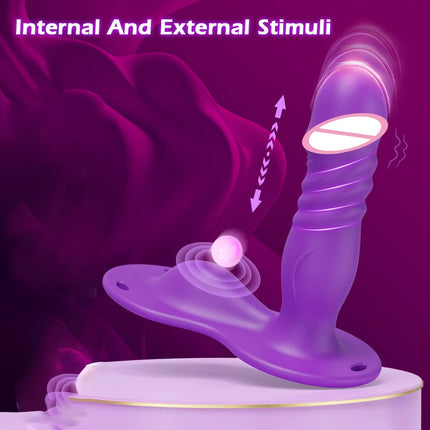 Wireless APP Wearable Thrusting G-Spot Vibrator for Women Female Clitoris Stimulator Telescopic Vibrating Anal Adult Sex Toys