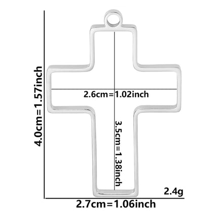 5pcs/Lot High Quality Stainless Steel Cross Pendants For Jewelry Making Supplies Metal Rose Lava Ankh Cross Charms DIY Materials