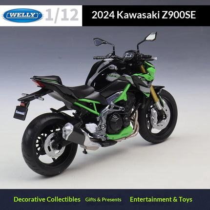 Welly 1:12 2024 Kawasaki Z900 SE Simulated Alloy Diecast Heavy Duty Motorcycle Model For Collection Decoration Gift Hobbyists