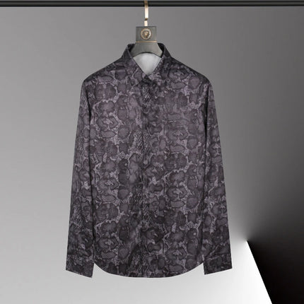 Men's shirt 3D printed geometric pattern men's shirt long-sleeved lapel casual top outdoor shopping shirt large size xs-6xl