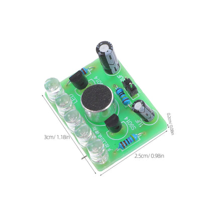 Soldering Project Kit DIY Sound Controlled Flowing Light Board for Beginners Electronics Circuit Electronics Project Kit