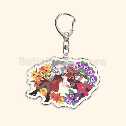 The Owl House Keychain Luz Noceda King Eda Hooty Acrylic Key Chain Pendant Key Ring Keychains for Bag Pendant Aaccessories Gift