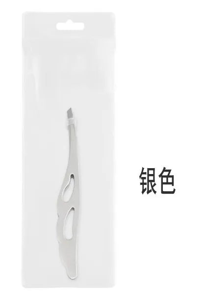 New Stainless Steel Oblique Mouth Eyebrow Clip Trimming Eyebrow Tweezers Feather Clip Beauty Tool