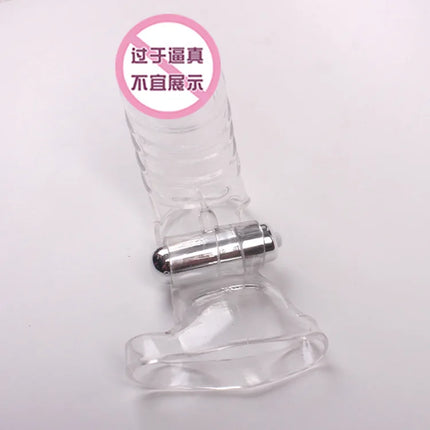 Triple Finger Vibrator Masturbation Clit GSpot Orgasm Massager Condom Stick Dildo Rabbit Vibrating Stick Sex Toys for Women