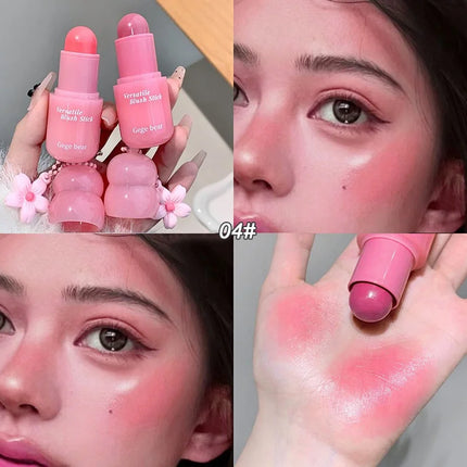 Magic Blush Stick 3-in-1 Cheek Lip Tinted Moistured Blush Stick Silky Brighten Cheek Cream Natural Cosmetics Makeup Products