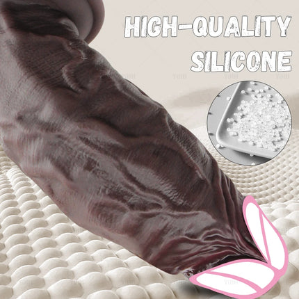 Realistic Dark Anal Dildos Thick Penis Butt Plug Soft Dildo Vaginal Masturbation Suction Cup Dick Anal Sex Toys for Women Men
