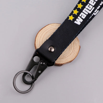 Lucky Cat Eagle Beak Keychain Motorcycles Girl Animation Short Lanyards Used in Phone Rope Badge Holder Accessories