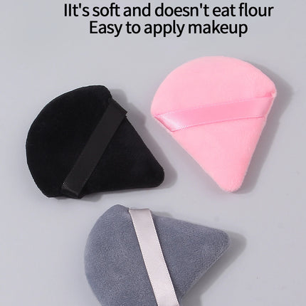 3 sets of best-selling triangular flocking powder puffs,soft and portable loose powder and loose powder setting and makeup tools