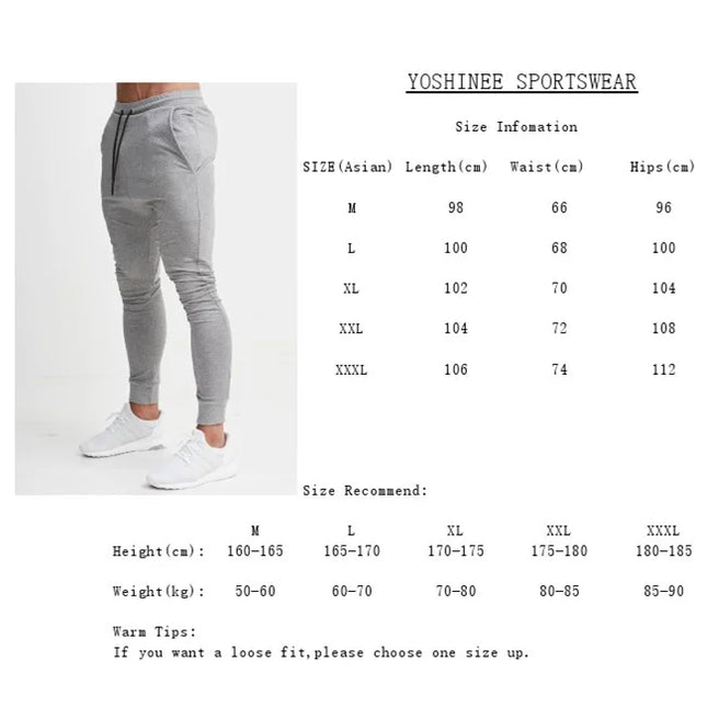 2026 Latest Men's Slim Fit Jogging Pants, Tapered Sports Pants, Suitable for Jogging, Running, Exercising, and Gym Workouts