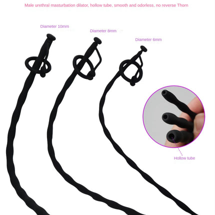 35CM Long Prostate Hollow Urethral Catheter Dilator Horse Eye Irritation Adult Sex Toys For Urethra Masturbation Men Penis Plug
