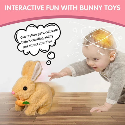 Children Puzzle Electronic Toys Electric Stuffed Rabbit Walk Bark Nod Birthday Parties Holiday Gifts Room Decoration