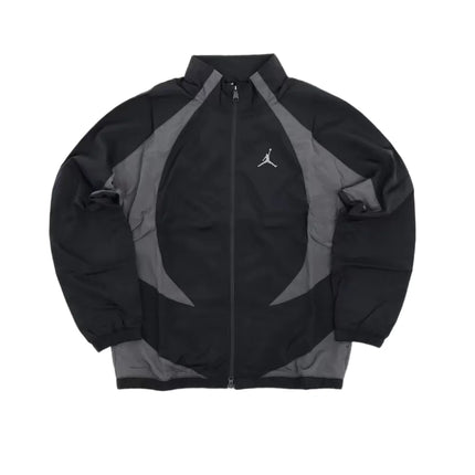 Nike Jordan Unisex Zipper Jacket – Black, Color-Blocked, Stand-Up Collar, Logo Print, Comfortable & Durable DX9368-011