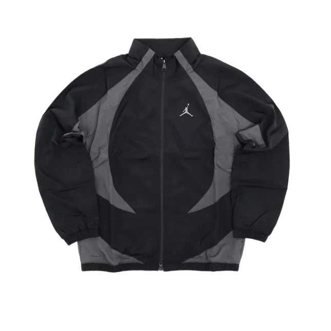 Nike Jordan Unisex Zipper Jacket – Black, Color-Blocked, Stand-Up Collar, Logo Print, Comfortable & Durable DX9368-011
