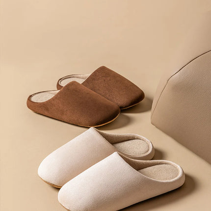 Household Women's Slippers Comfortable Soft Non-Slip Wear-Resistant Thick Bottom Silent Solid Color Couple's Indoor Plank