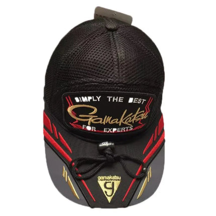 Gamakatsu Mesh Fishing Hat with Bucket Breathable Sun Protection Rock Fishing Caps Waterproof Men Sport Baseball Cap GM9852