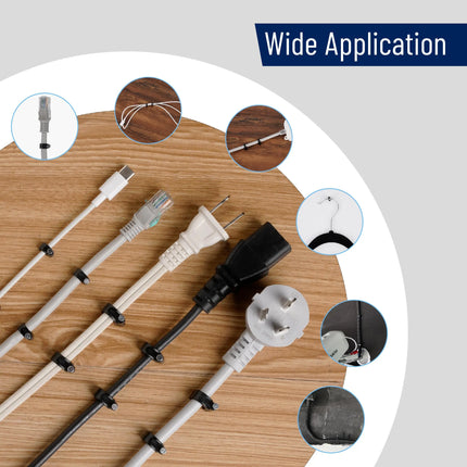 100 pcs cable clamps nail in cable clips， black round ethernet cable wall clips cable tacks coax cable clip speaker wire clips