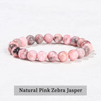 Pink Zebra Jasper / 6mm