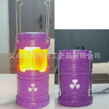 Nuclear Reactor Lantern Lamp Funny Gag Toys Creative Desk Ornaments Cyberpunk Night Light Halloween Prank Gift For Friends Kids