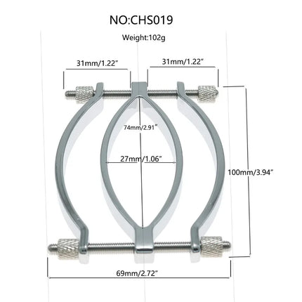 BDSM New Arrival Adjustable Stainless Steel Dilator Vaginal Anus Clamp Anal Plug Speculum Butt Plug Anal Sex Toys for Women Men