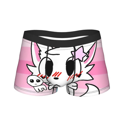 Men's Boykisser Silly Cat Underwear Cute Furry Funny Boxer Briefs Shorts Panties Homme Soft Underpants Plus Size
