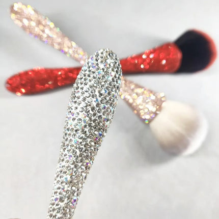 1pc Professionals Nails Small waist Nail brush Blusher Brush Full Diamond Dust Cleaning Make Up  Soft Hair  Brush Manicure Acces