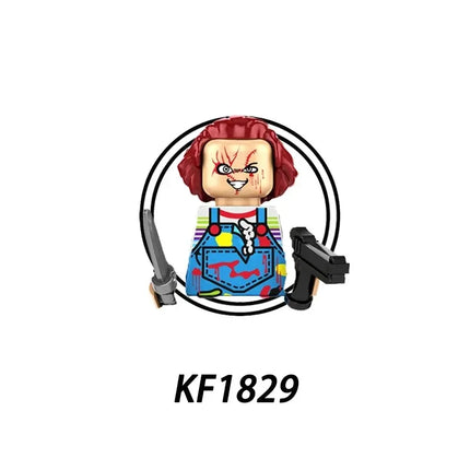 Blind Box KF6173 KF6175 KF6176 Killer Klowns Mini Figure Classic Horror Thriller Movie Building Block Model Doll Halloween Toys