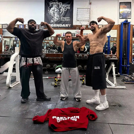 TILL THE DEATH 3/4 SWEAT TTD Athletics Oversized Sweat Shorts in Black US SIZE Powerwing Sweaters