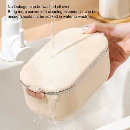 1L Capacity Electric Lunch Box Stainless Steel Bento Box Leakage Proof Portable Food Warmer Heater for Office