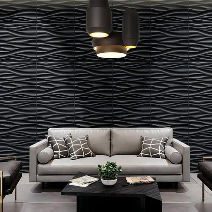 30x30cm Three-dimensional Wave Wall Panels Interior Wall Decor Paintable Wallpaper 3D Wall Decor Covering Panels For Living Room